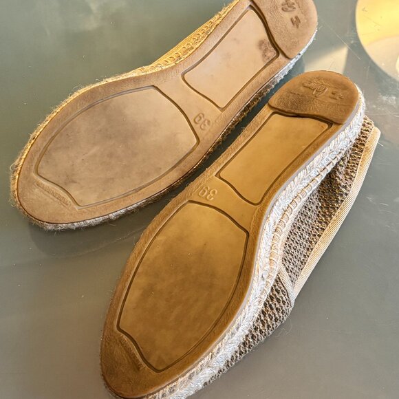 Metallic Gold and Jute thread espadrilles by Castañer - size 39 - Picture 9 of 9